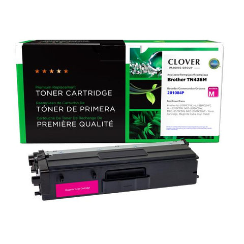 Clover Technologies Group, LLC Remanufactured Extra High Yield Magenta Toner Cartridge for Brother TN436M