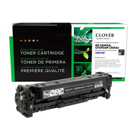 Clover Technologies Group, LLC Remanufactured Black Toner Cartridge (Alternative for HP CE410A 305A) (2200 Yield)