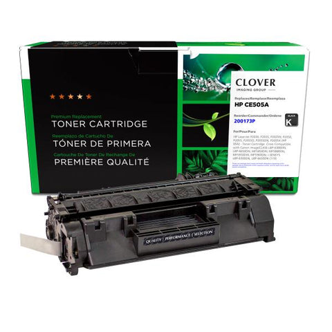 Clover Technologies Group, LLC Remanufactured Toner Cartridge (Alternative for HP CE505A 05A) (2300 Yield)