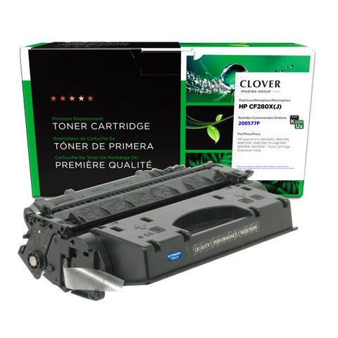 Clover Technologies Group, LLC Remanufactured Extended Yield Toner Cartridge (Alternative for HP CF280X 80X) (10000 Yield)