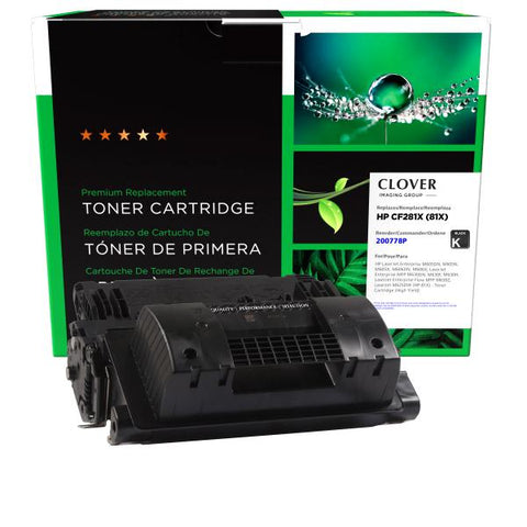Clover Technologies Group, LLC Remanufactured High Yield Toner Cartridge (Alternative for HP CF281X 81X) (25000 Yield)