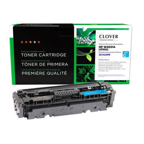 Clover Technologies Group, LLC Clover Imaging Remanufactured Cyan Toner Cartridge for HP W2021A (HP 414A)